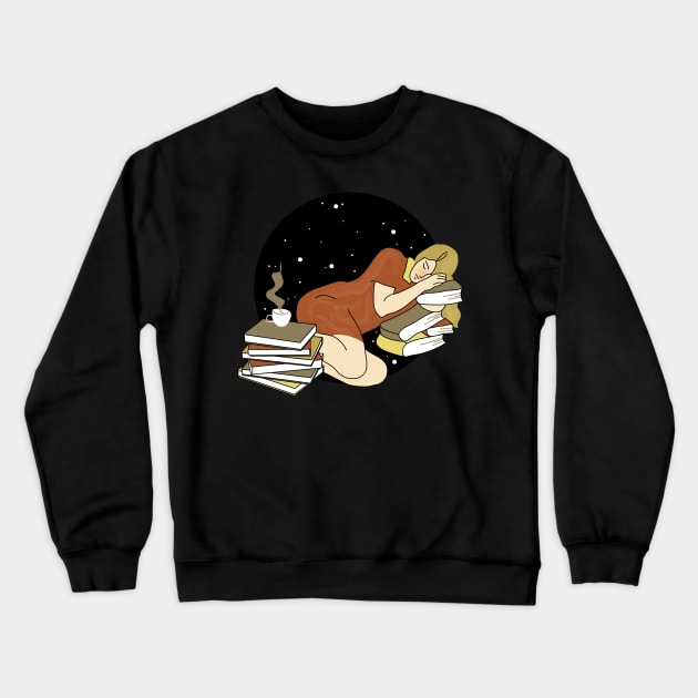 Books and coffee Crewneck Sweatshirt by Wlaurence